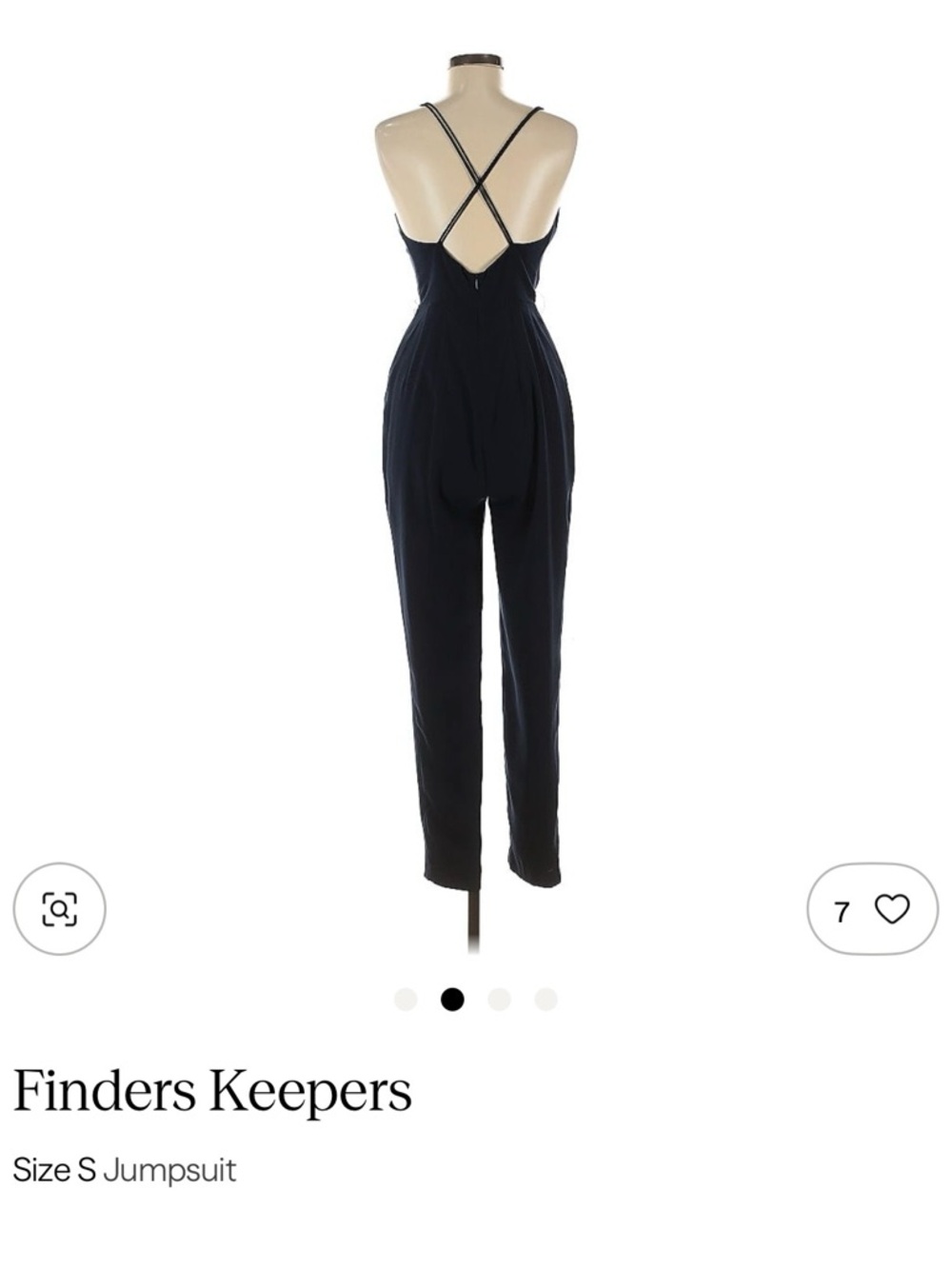 Finders Keepers Black Cross-Back Jumpsuit